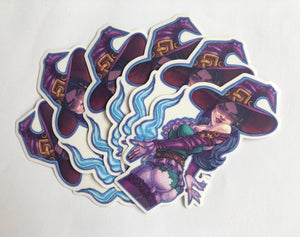 Purple Witch Large Vinyl Sticker